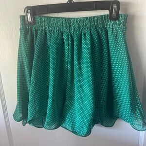 VICI Green and White Polka Dot Women's Skort